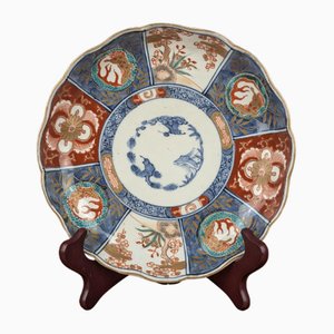 Imari Porcelain Plate with Japanese Lakeside Decoration, 1890