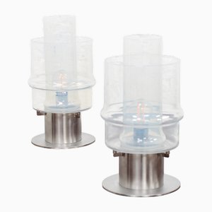 Moderne Murano Tischlampen von Carlo Nason für Mazzega, 1970er, 2er Set