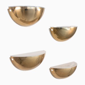 Lampade da parete Quarto in ottone di Tobia & Afra Scarpa per Flos, set di 4