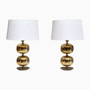 Messing Tischlampen von Henrik Blomqvist für Stilarmatur Tranås, Schweden, 1960er, 2er Set
