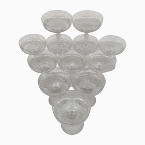 Bicchieri da champagne in cristallo di Baccarat, XIX secolo, set di 12