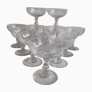 Champagnergläser aus Kristallglas von Baccarat, 1920er, 12 . Set