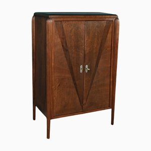 Art Deco Mahogany Cabinet in the style of Leleu, 1930s
