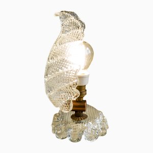 Lámpara de mesita de noche Art Déco vintage de Ercole Barovier para Barovier & Toso, años 30