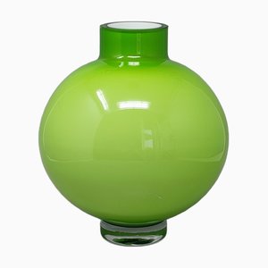 Green Vase from Ind. Vetraria Valdarnese, Italy, 1970s