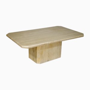 Table Basse Design en Pierre en Travertin, Italie, 1980s