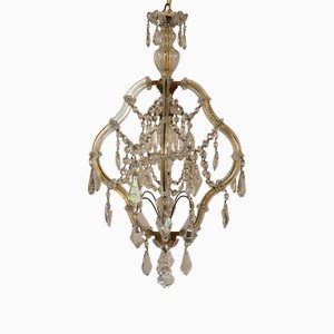 Lampe à Suspension Maria Teresa Vintage en Cristal, 1940s