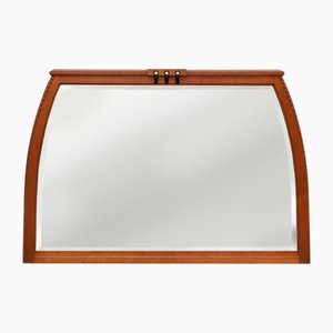Art Nouveau Mantel Mirror in Oak with Facet Cut Mirror attributed to De Coene, 1920s