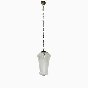Murano Glass Lantern with Twisted Canes from Capellini, 1920