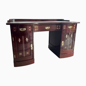 Art Nouveau Desk with Elaborate Inlays