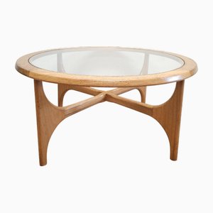 Mesa de centro circular esmaltada Mid-Century moderna