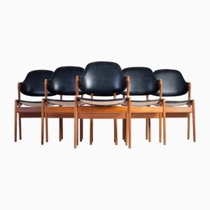 Danish Dining Chairs in Teak by Ejvind A. Johansson for Gern Møbelfabrik, 1960s, Set of 6