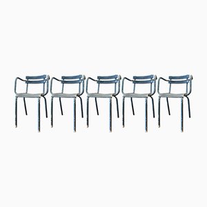 Chaises T de Tolix, 1950s, Set de 5