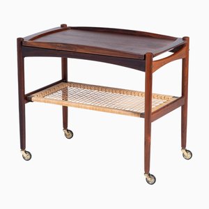 Danish Serving Trolley in Rosewood by Poul Hundevad, 1960s