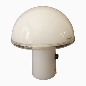 White Murano Glass Mushroom Table Lamp from Murano Due