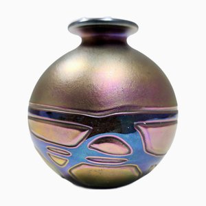 Vase Mdina Vintage en Verre Opalescent, Malta, 1960s