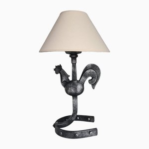 Lampe Coq Mid-Century en Fer Forgé par Jean Touret pour Les Ateliers de Marolles, France, 1950s