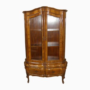Baroque Style Walnut Countertop Display Cabinet, 1970s