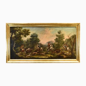 Christian Reder, Jagdlandschaft, 1700, Öl auf Leinwand, Gerahmt
