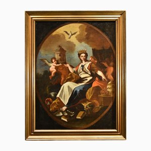 Cercle de Francesco Solimena, Allégorie de l'Europe, 1700, Huile sur Toile, Encadrée