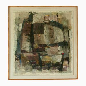 Erik Emanuelsson, Abstract Composition, 1960s, Oil on Panel, Framed