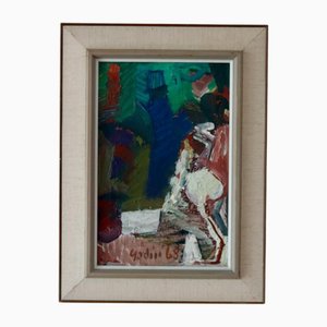 Ragnar Godin, Abstrakte Komposition, 1968, Öl auf Leinwand, Gerahmt