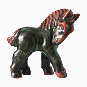 Figura de caballo Art Déco atribuida a Paul Dresler para Grootenburg, años 30