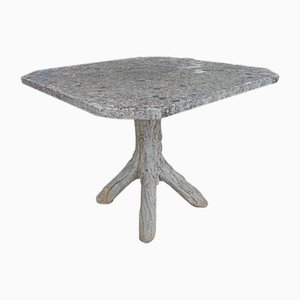 Brutalist Tree Trunk Concrete Garden Table, 1950s