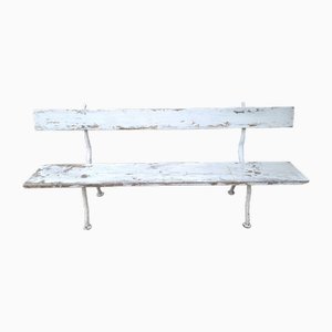 Wooden and Metal Garden Bench with Branch Design, 1890s