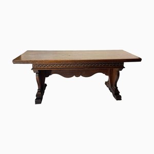 Walnut Dining Table with Drawers