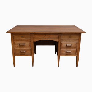 Oak Pedestal Desk from Régy Establishments, 1940