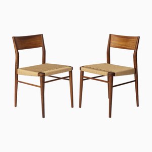 Teak Esszimmerstühle Modell 351 von Georg Leowald für Wilkhahn, Deutschland, 1960er, 2er Set
