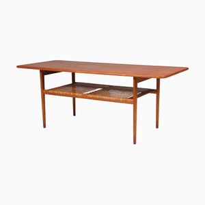 Coffee Table in Teak and Cane from C. B. Hansen, 1960s