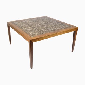 Table Basse en Palissandre et Carreaux de Faïence Baca par Severin Hansen pour Royal Copenhagen, 1960s