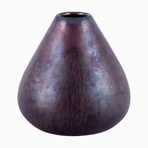 Danish Ceramic Vase with Shiny Glaze from Søren Kongstrand, 1920