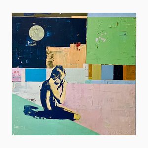 Dan Parry-Jones, Night Swimmer with Goggles, 2025, Mixed Media