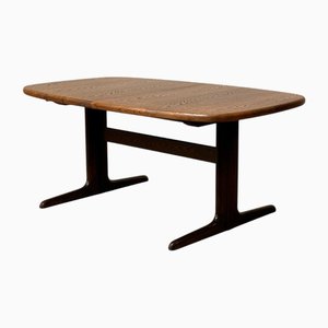 Oval Dining Table in Mahogany from Skovby Møblefabrik, Denmark, 1980s