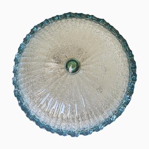 Lámpara de techo de cristal de Murano Blue Eyes, años 80
