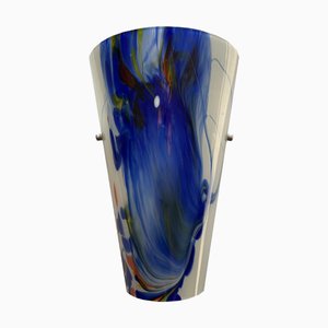 Artistic Murano Glass Opalina Wall Sconce, 1980s
