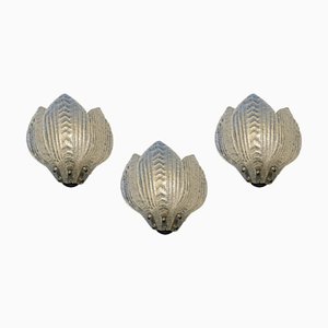 Divine Butterflies Murano Wall Sconces, 1980s, Set of 3