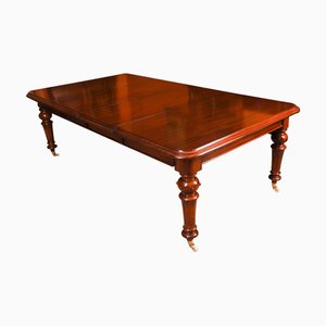 Antique 8ft Victorian Flame Mahogany Extending Dining Table, 1870