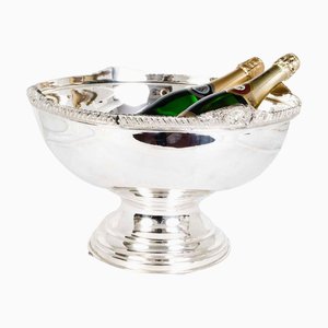 Großer versilberter Vintage Punch Bowl Champagnerkühler