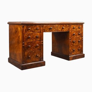 Victorian Burr Walnut Desk, 1870