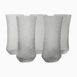 Vintage Trinkgläser aus strukturiertem Muranoglas, Italien, 1970er, 6er Set