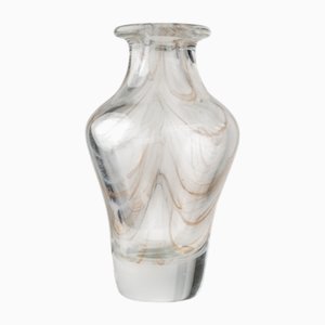 Vaso vintage in vetro di Murano trasparente, Italia, anni '70