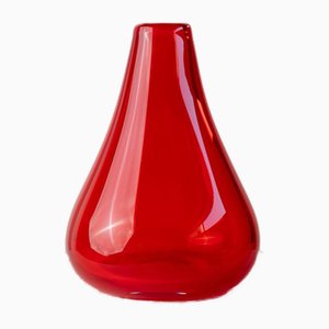 Rote Vintage Murano Glasvase, Italien, 1970er