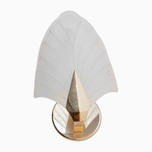 Vintage Shell-Shaped Murano Glass Wall Lamp, Italy, 1970s