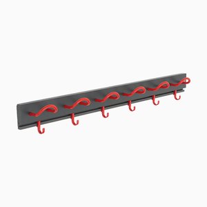 Black and Red Coat Stand by Anna Castelli for Kartell, 1970s