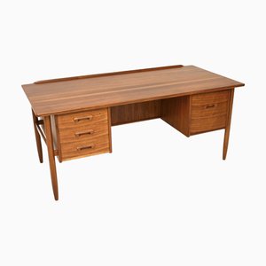 Vintage Swedish Walnut Desk by Goran Strand for Lelangs Mobelfabrik, 1960