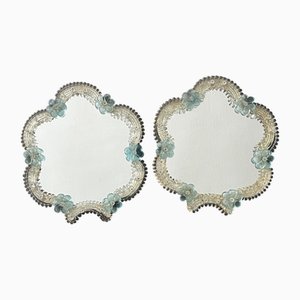 Petits Miroirs Vénitiens Vintage en Verre Murano de Manifattura Di Murano, Venise, Italie, Set de 2